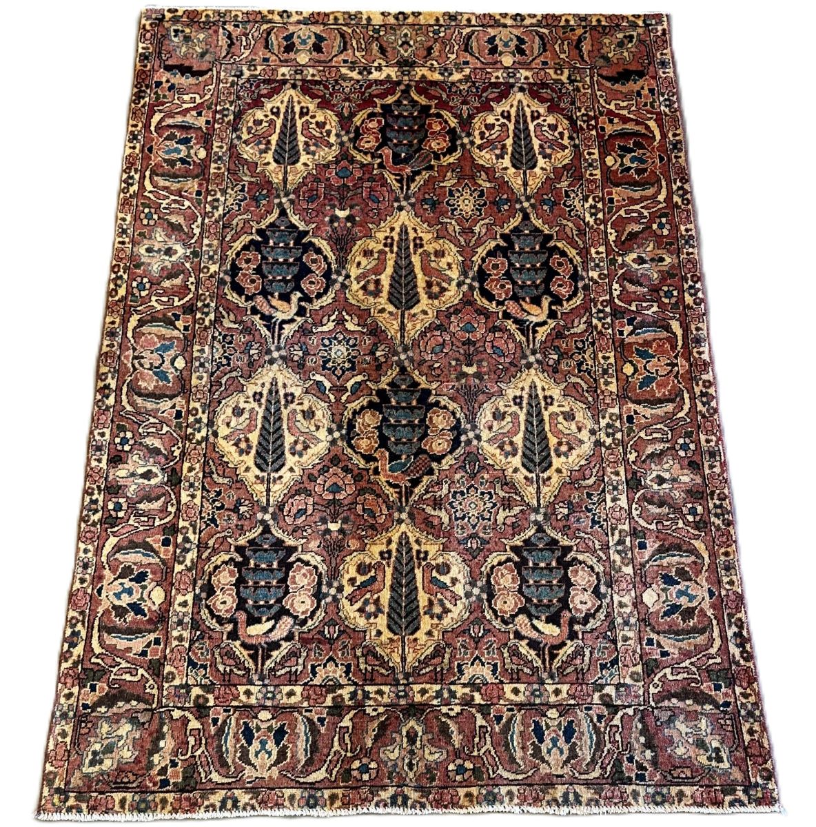 Hand-Knotted Tribal Persian Bakhtiar Rug