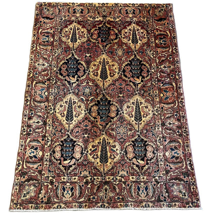 Hand-Knotted Tribal Persian Bakhtiar Rug