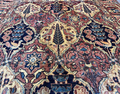Hand-Knotted Tribal Persian Bakhtiar Rug