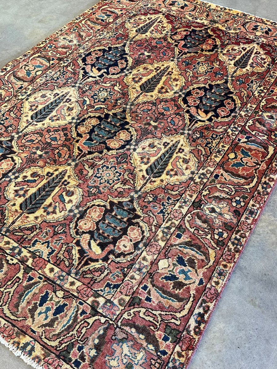 Hand-Knotted Tribal Persian Bakhtiar Rug