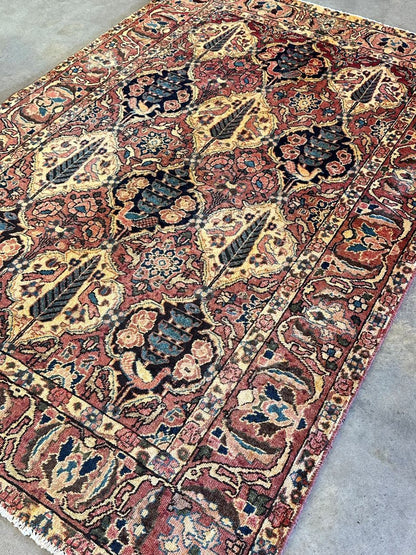 Hand-Knotted Tribal Persian Bakhtiar Rug