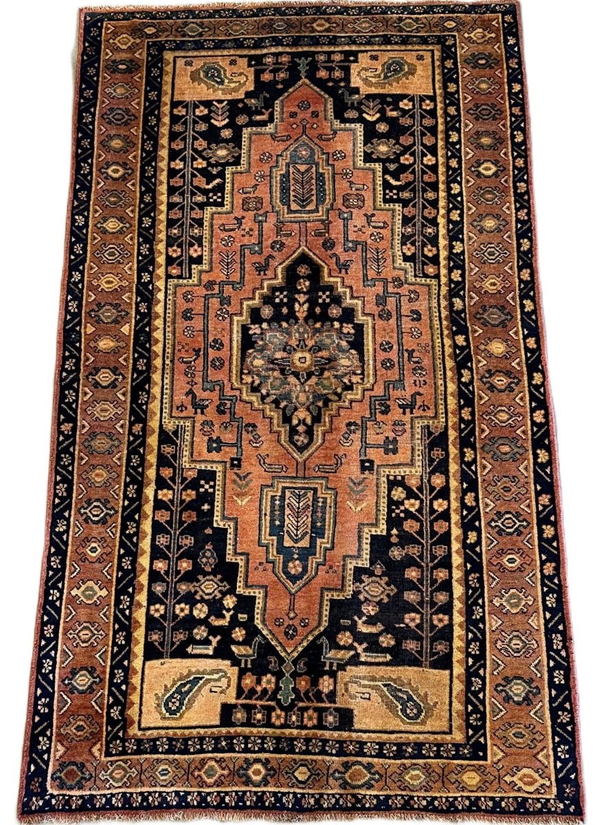 Circa 1960s Tribal Persian Zanjan Rug