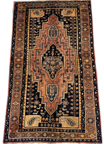 Circa 1960s Tribal Persian Zanjan Rug