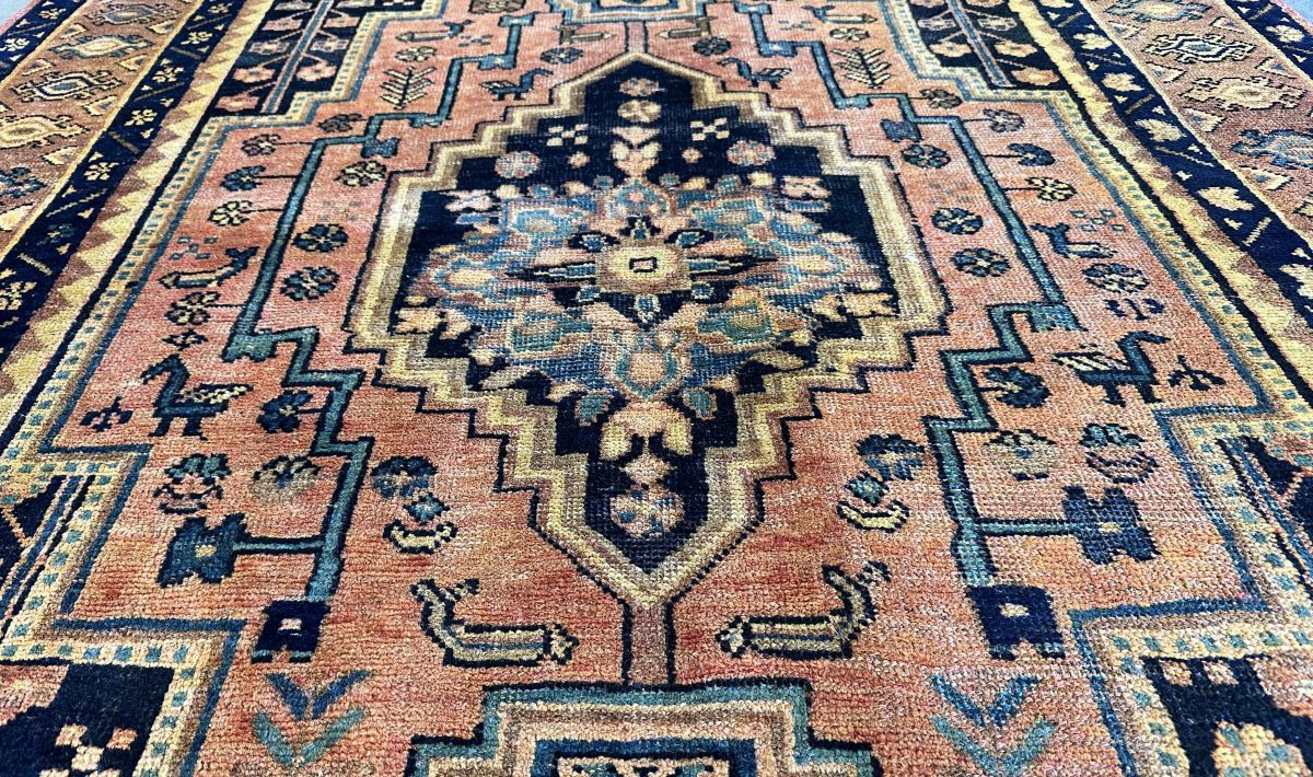 Circa 1960s Tribal Persian Zanjan Rug