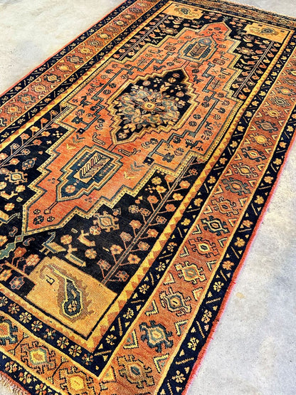 Circa 1960s Tribal Persian Zanjan Rug