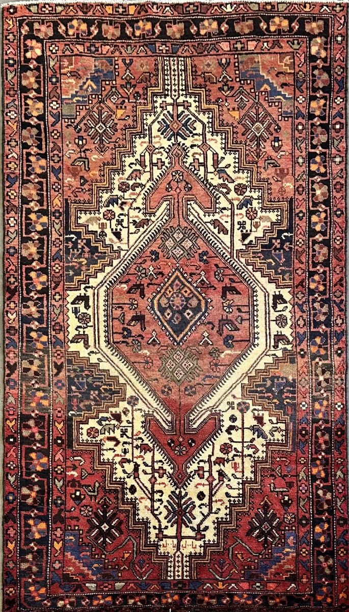 Hand-Knotted Tribal Persian Toyserkan Rug