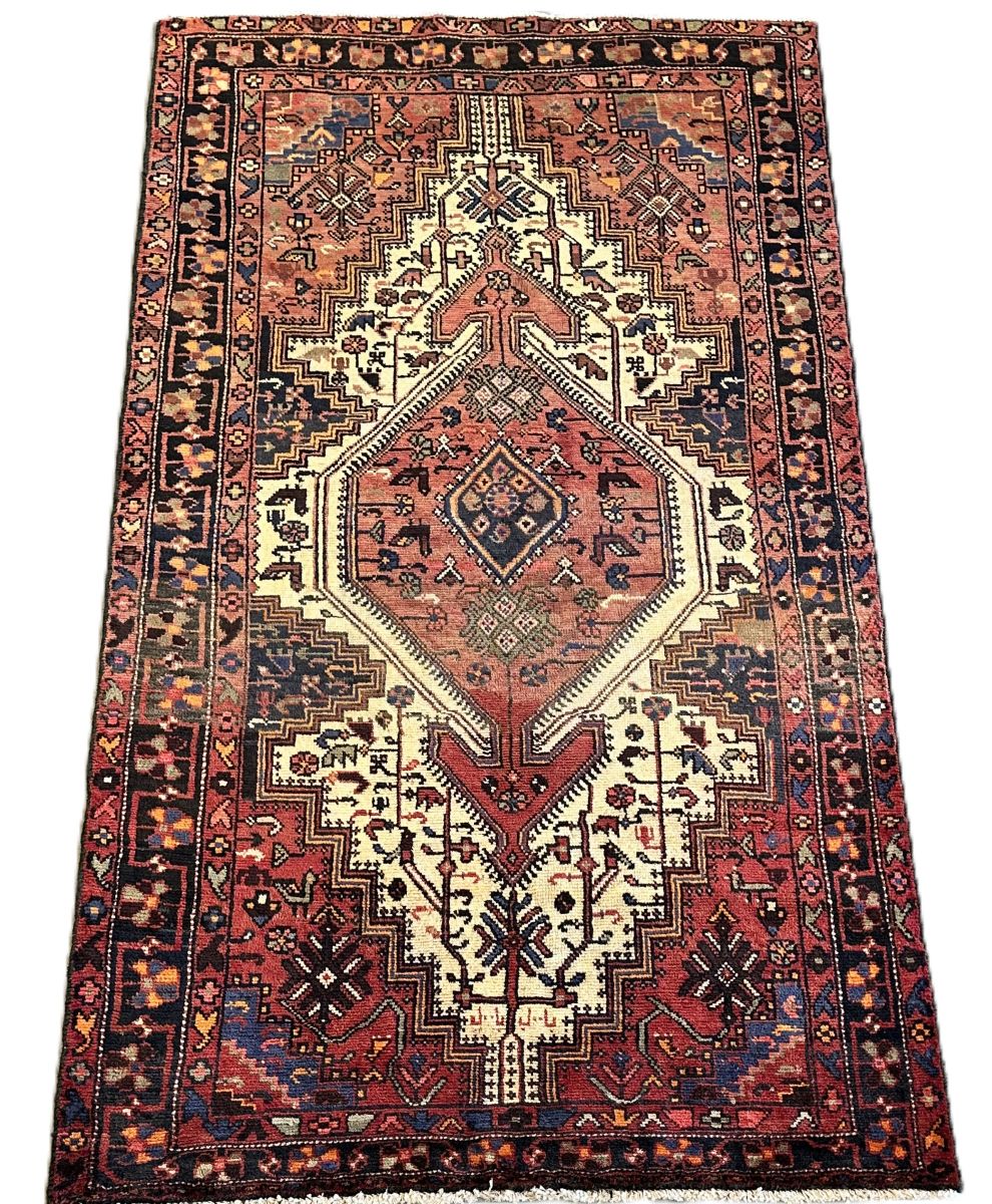Hand-Knotted Tribal Persian Toyserkan Rug