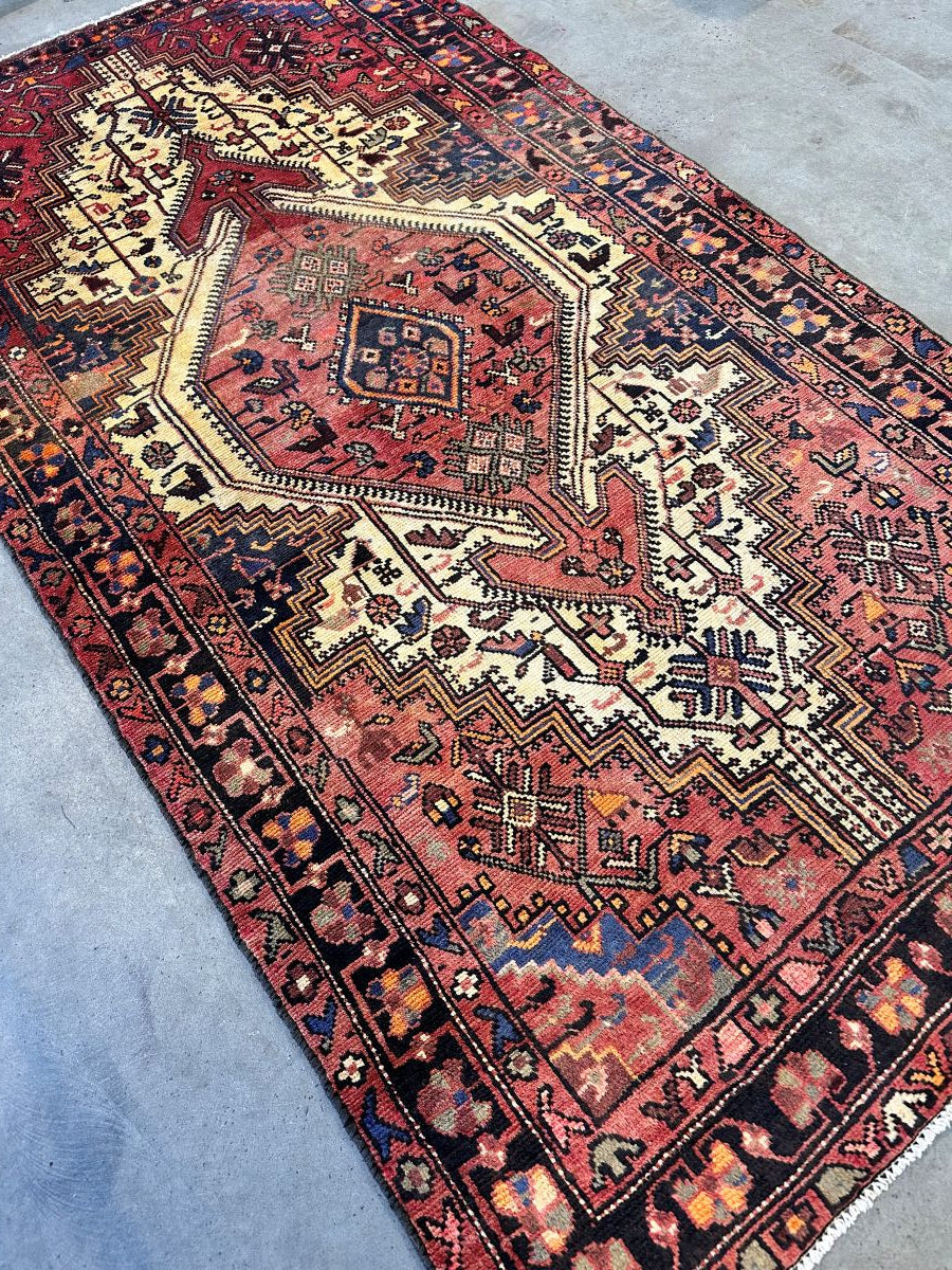 Hand-Knotted Tribal Persian Toyserkan Rug