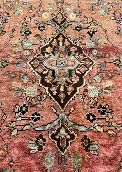 Hand-Knotted Persian Mehraban Rug