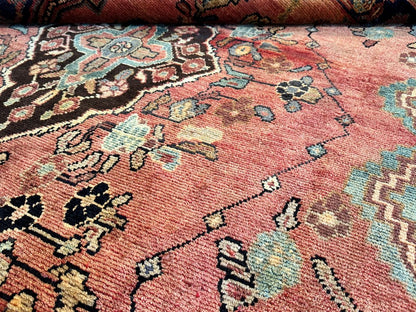 Hand-Knotted Persian Mehraban Rug