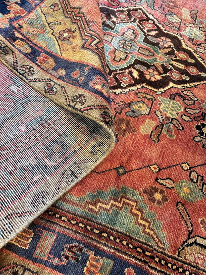 Hand-Knotted Persian Mehraban Rug
