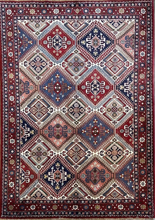 Hand-Knotted Tribal Persian Yallameh Rug