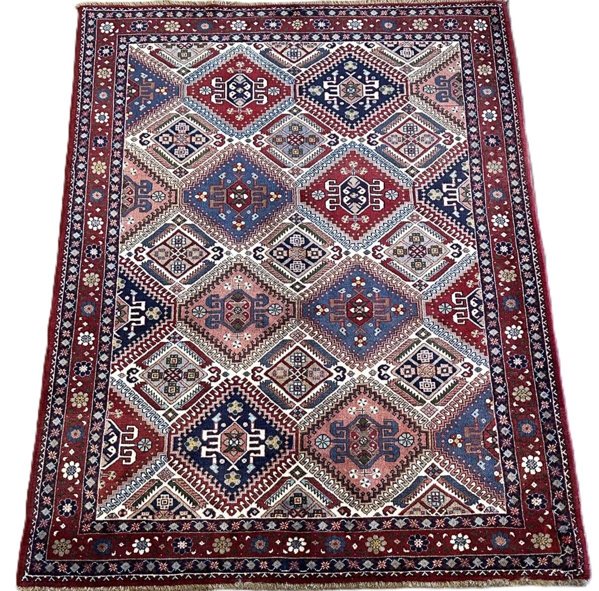 Hand-Knotted Tribal Persian Yallameh Rug