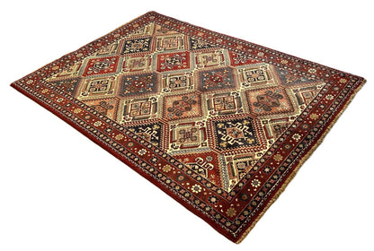 Hand-Knotted Tribal Persian Yallameh Rug