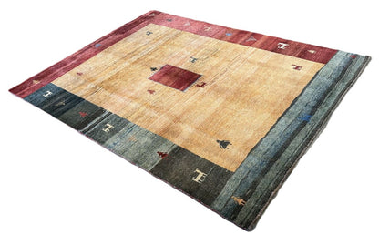 Hand-Knotted Tribal Persian Gabbeh Rug