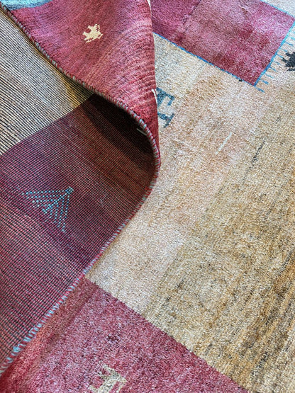 Hand-Knotted Tribal Persian Gabbeh Rug