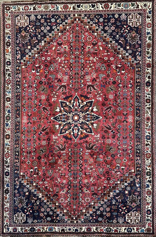Hand-Knotted Tribal Persian Qashqaie Rug