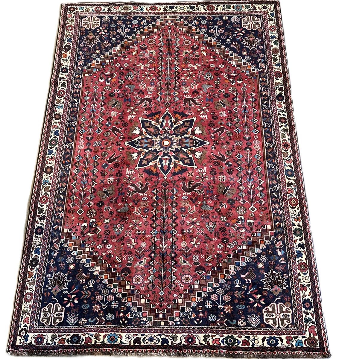 Hand-Knotted Tribal Persian Qashqaie Rug