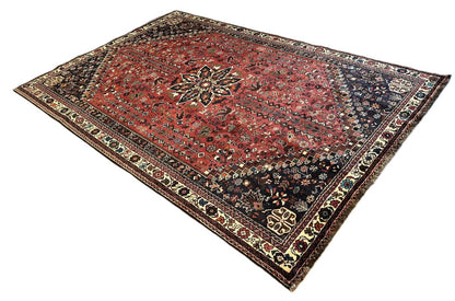 Hand-Knotted Tribal Persian Qashqaie Rug