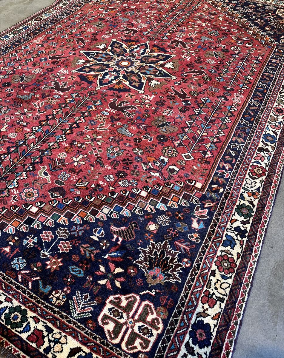 Hand-Knotted Tribal Persian Qashqaie Rug