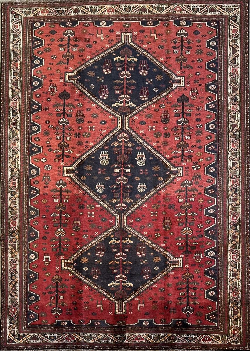 Hand-Knotted Tribal Persian Qashqaie Rug