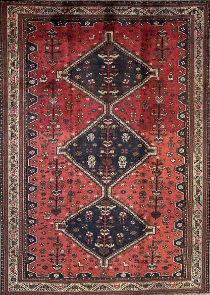 Hand-Knotted Tribal Persian Qashqaie Rug