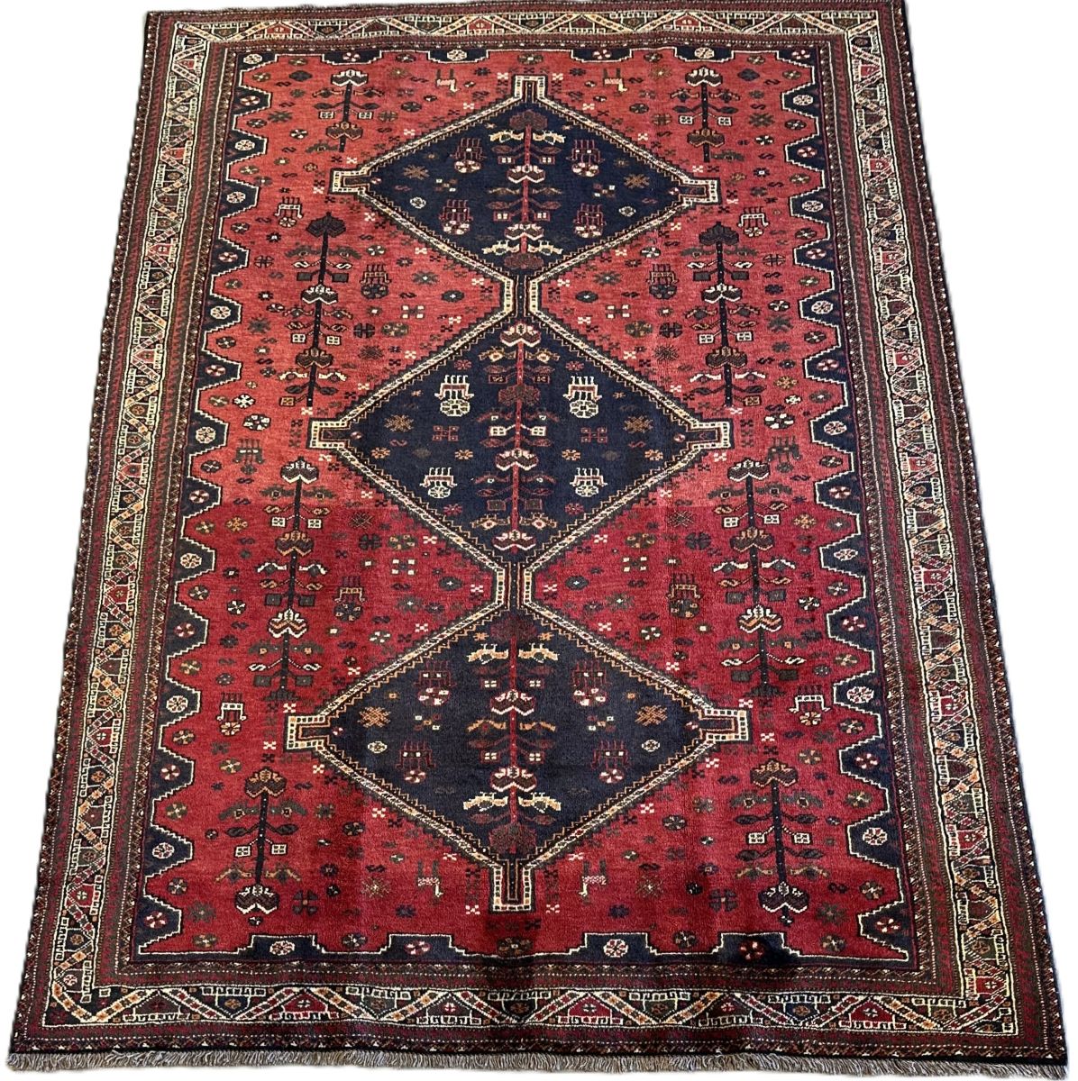 Hand-Knotted Tribal Persian Qashqaie Rug