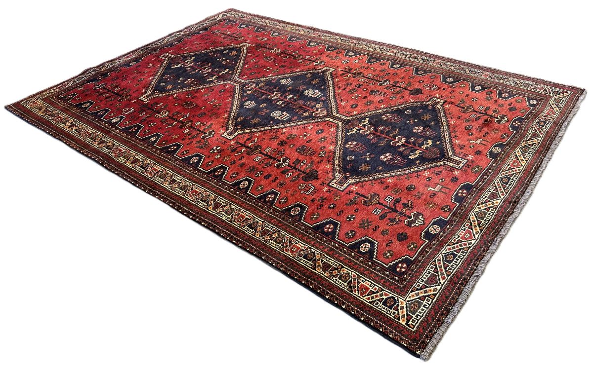 Hand-Knotted Tribal Persian Qashqaie Rug