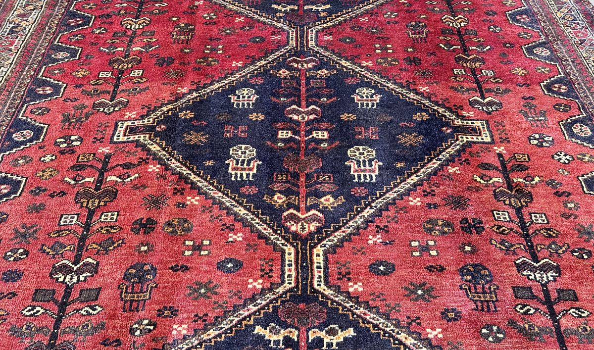Hand-Knotted Tribal Persian Qashqaie Rug