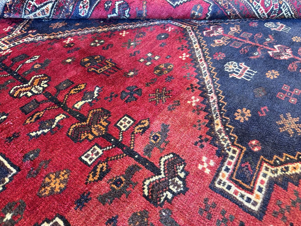 Hand-Knotted Tribal Persian Qashqaie Rug