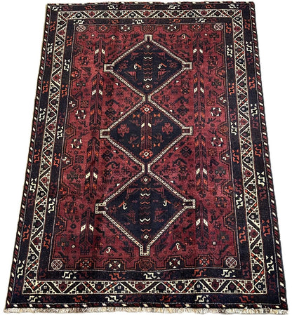 Hand-Knotted Tribal Persian Qashqaie Rug