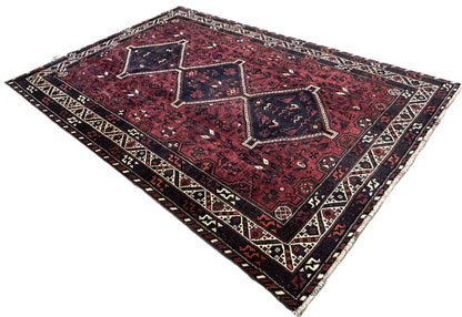 Hand-Knotted Tribal Persian Qashqaie Rug