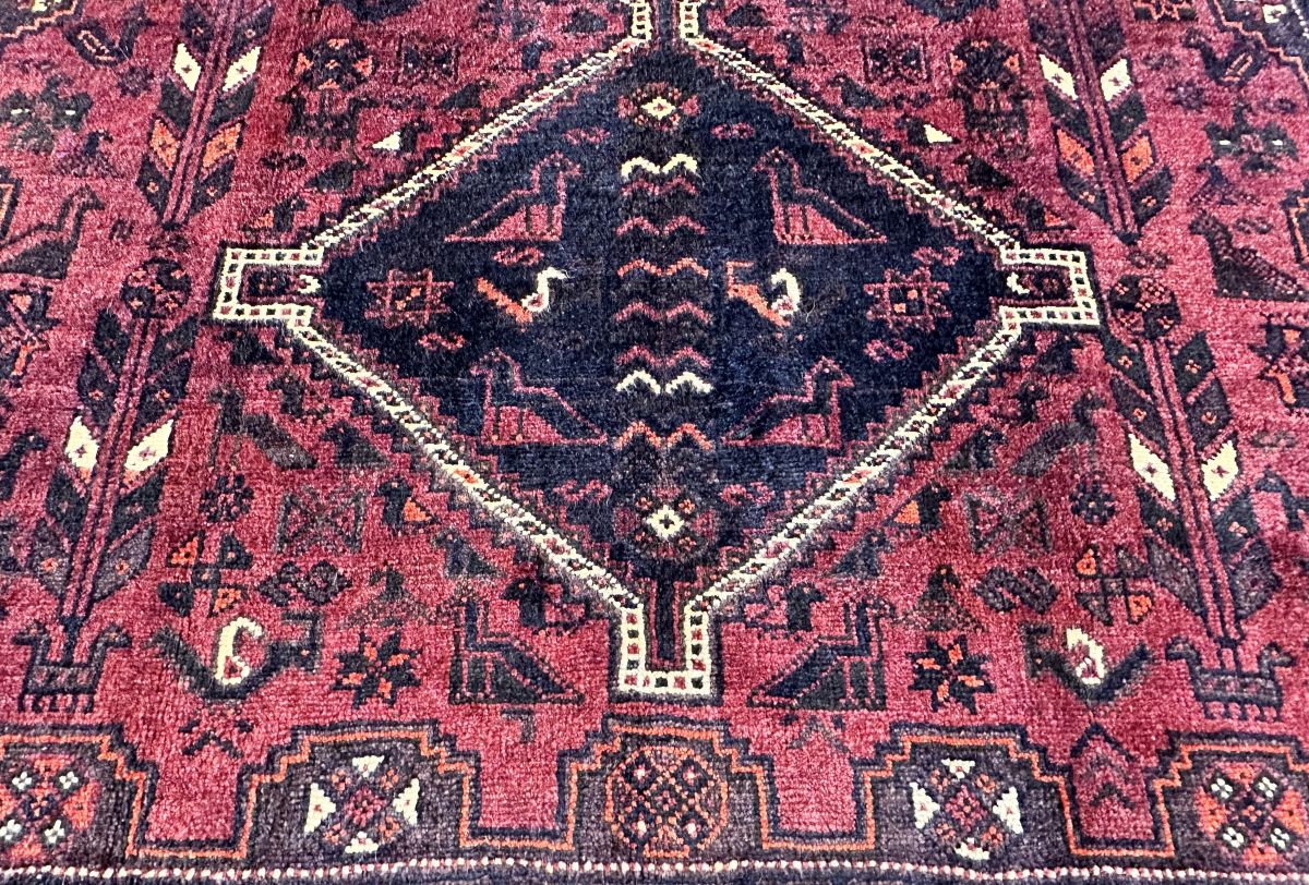 Hand-Knotted Tribal Persian Qashqaie Rug