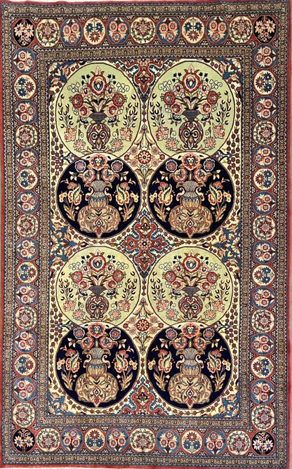 Fine Hand-Knotted Persian Varamin Carpet