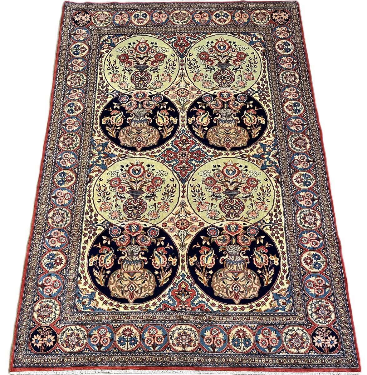 Fine Hand-Knotted Persian Varamin Carpet