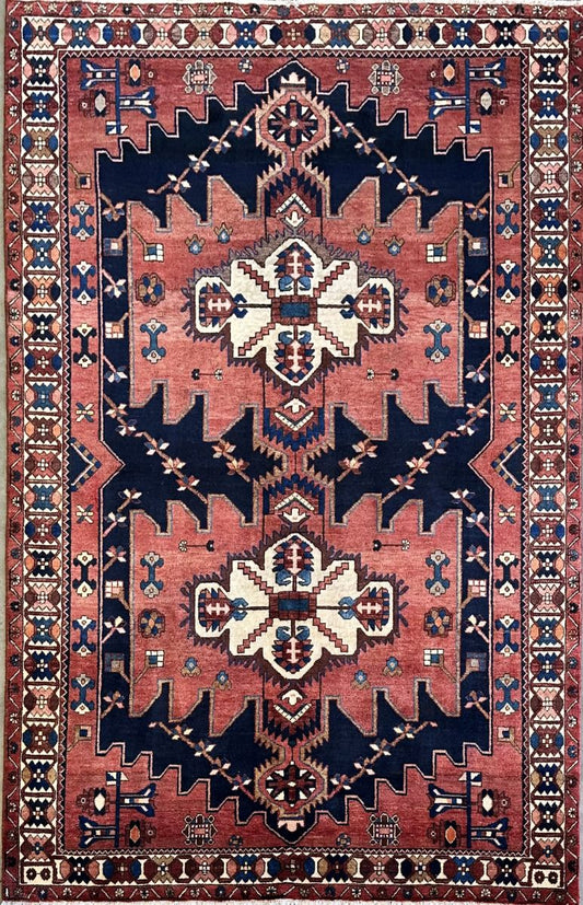 Hand-Knotted Tribal Persian Bakhtiar Rug