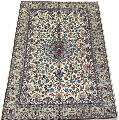 Fine Hand-Knotted Persian Yazd Carpet