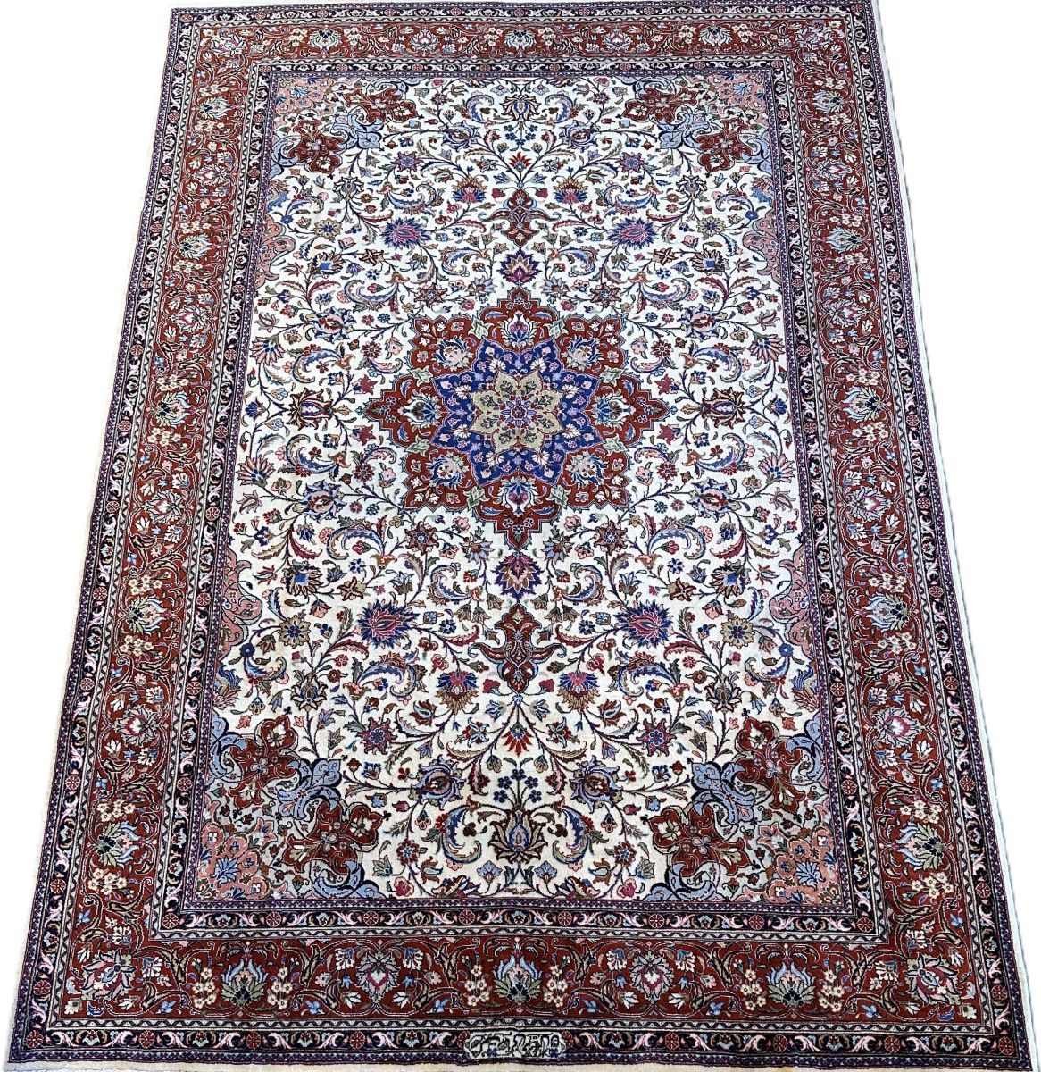 Fine Hand-Knotted Persian Tabriz Carpet