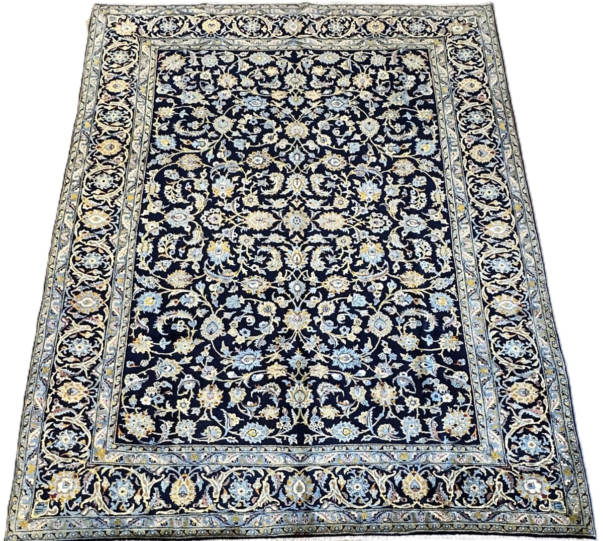 Fine Hand-Knotted Royal Persian Kashan Carpet