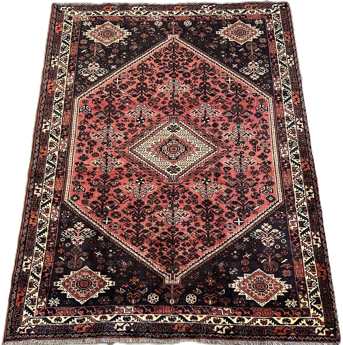 Hand-Knotted Tribal Persian Qashqaie Rug