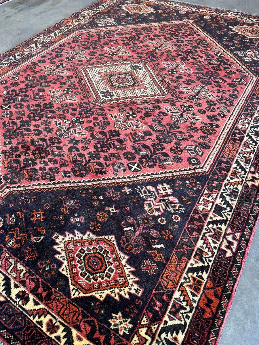 Hand-Knotted Tribal Persian Qashqaie Rug