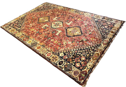 Hand-Knotted Tribal Persian Qashqaie Rug