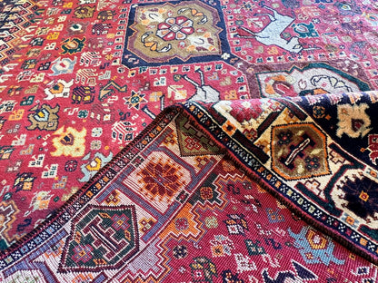 Hand-Knotted Tribal Persian Qashqaie Rug