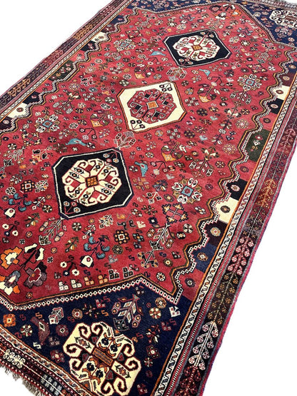 Hand-Knotted Tribal Persian Qashqaie Rug