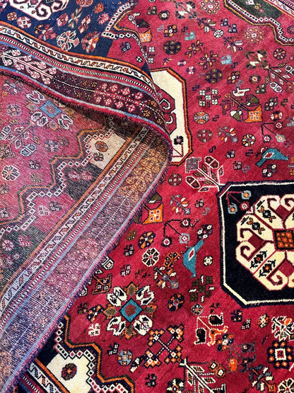 Hand-Knotted Tribal Persian Qashqaie Rug