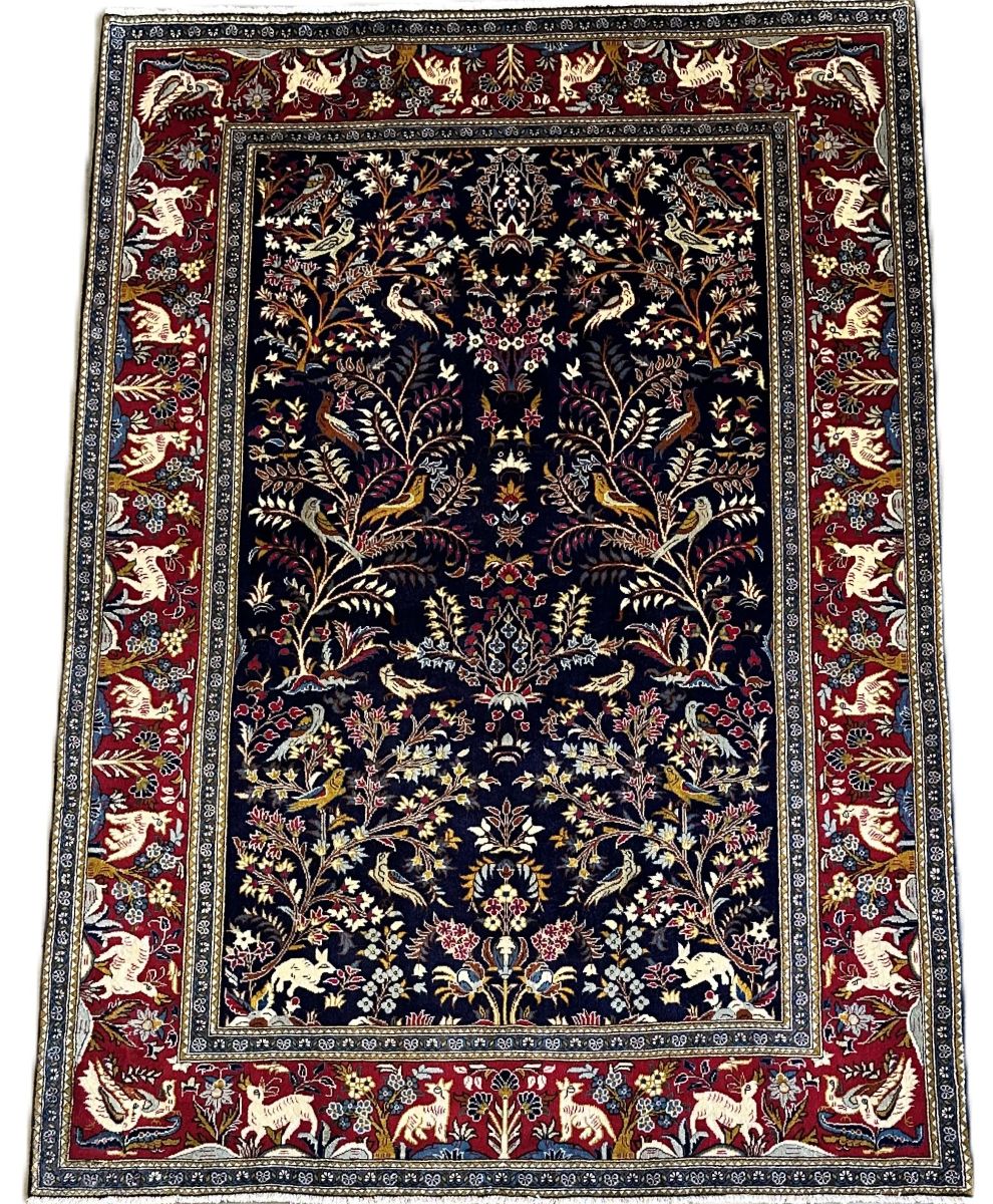 Fine Hand-Knotted Persian Kashan Carpet