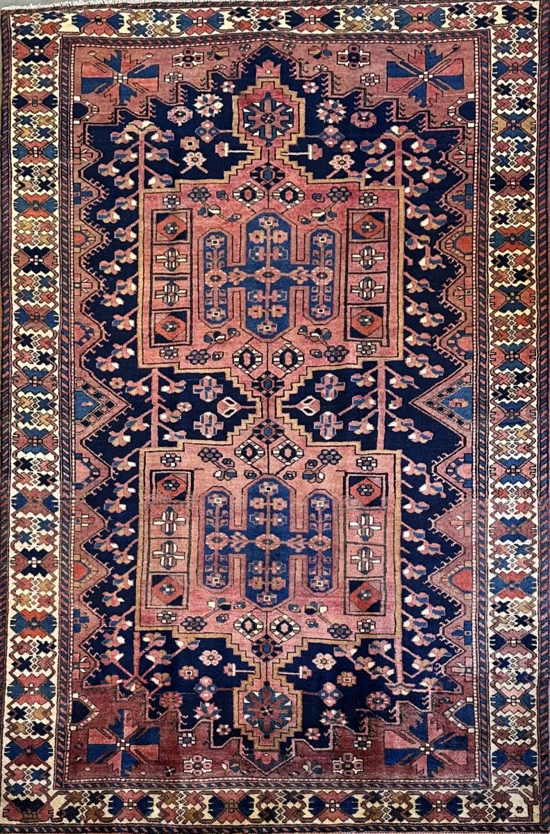 Hand-Knotted Tribal Persian Bakhtiar Rug