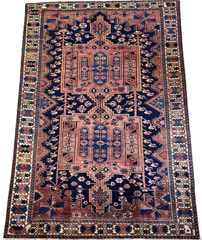 Hand-Knotted Tribal Persian Bakhtiar Rug
