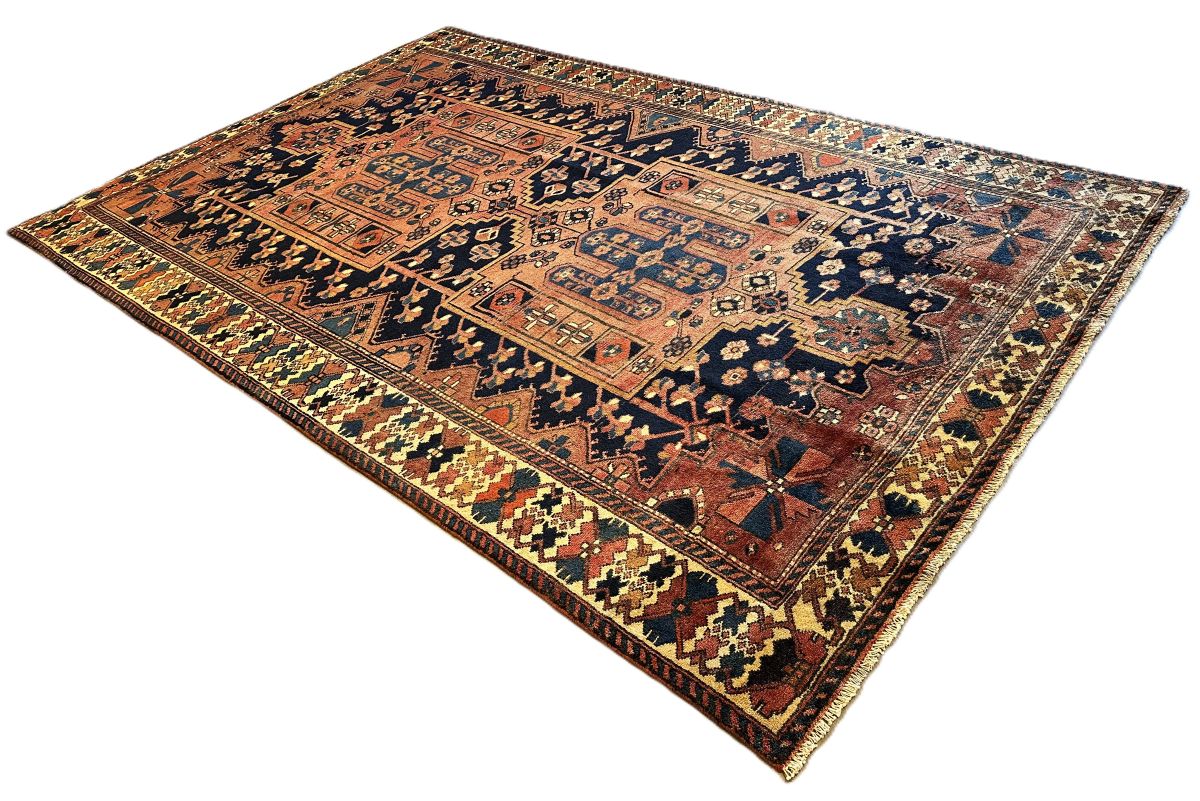 Hand-Knotted Tribal Persian Bakhtiar Rug
