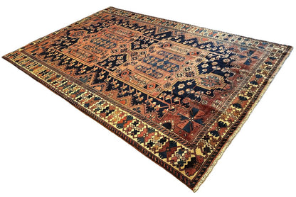 Hand-Knotted Tribal Persian Bakhtiar Rug